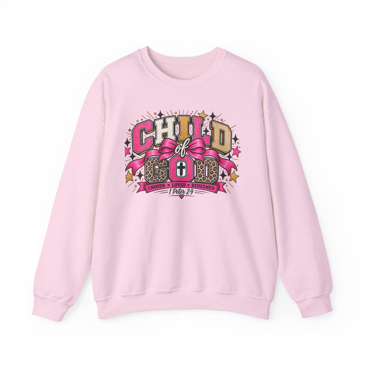 Child of God Sweatshirt | Christian Kids Faith Crewneck | Chosen Loved Redeemed