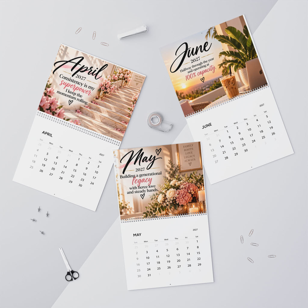 2027 Her Year: Faith • Focus • Strength • Growth Motivational Wall Calendar