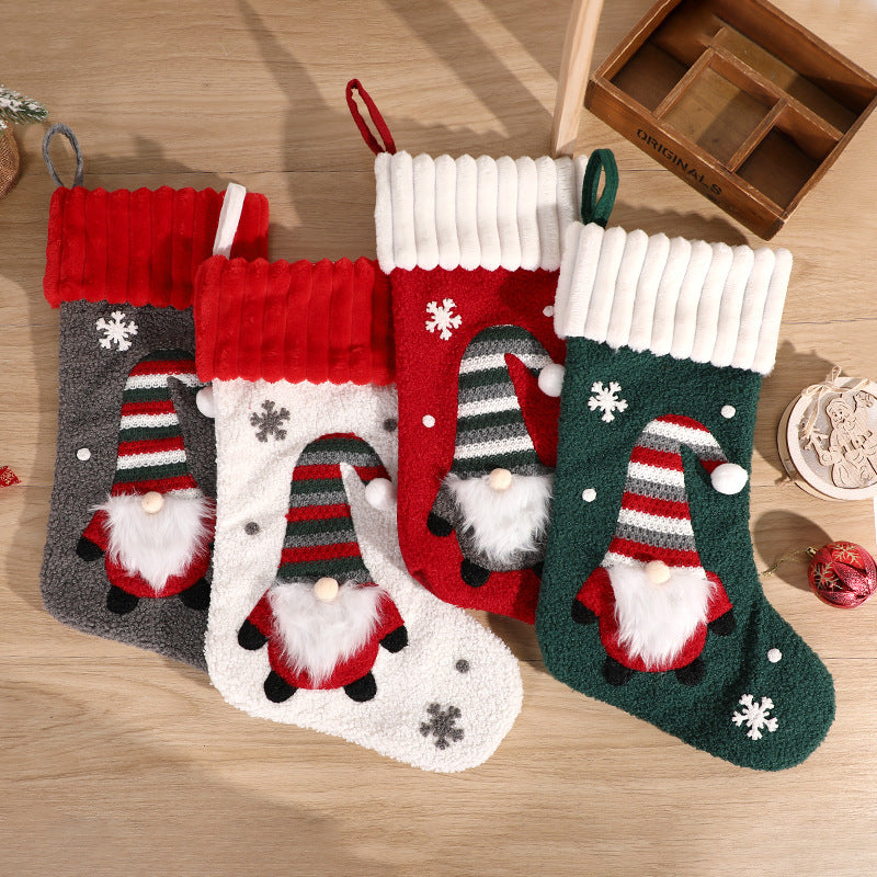 Festive Gnome Christmas Stocking