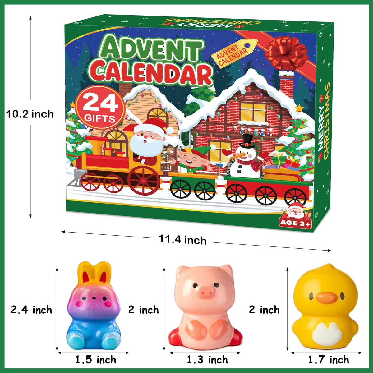 24-Day Christmas Slow Rising Squishy Advent Calendar