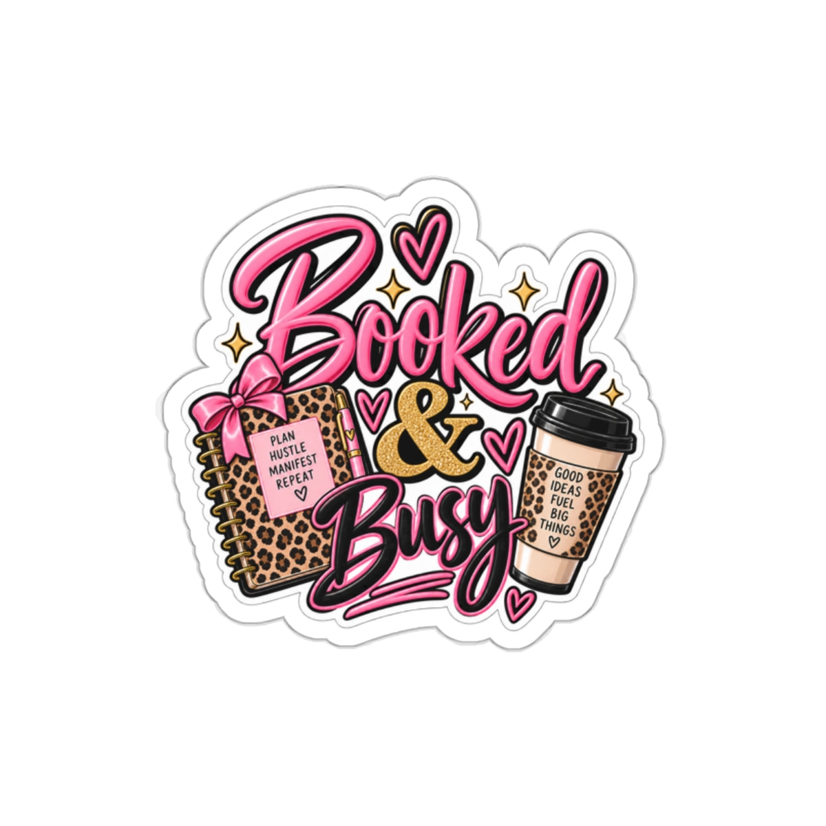 Booked & Busy Leopard Planner Sticker | Beautifully Spotted