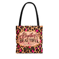 Altogether Beautiful Leopard Print Scripture Tote Bag | Song of Songs 4:7 | Beautifully Spotted