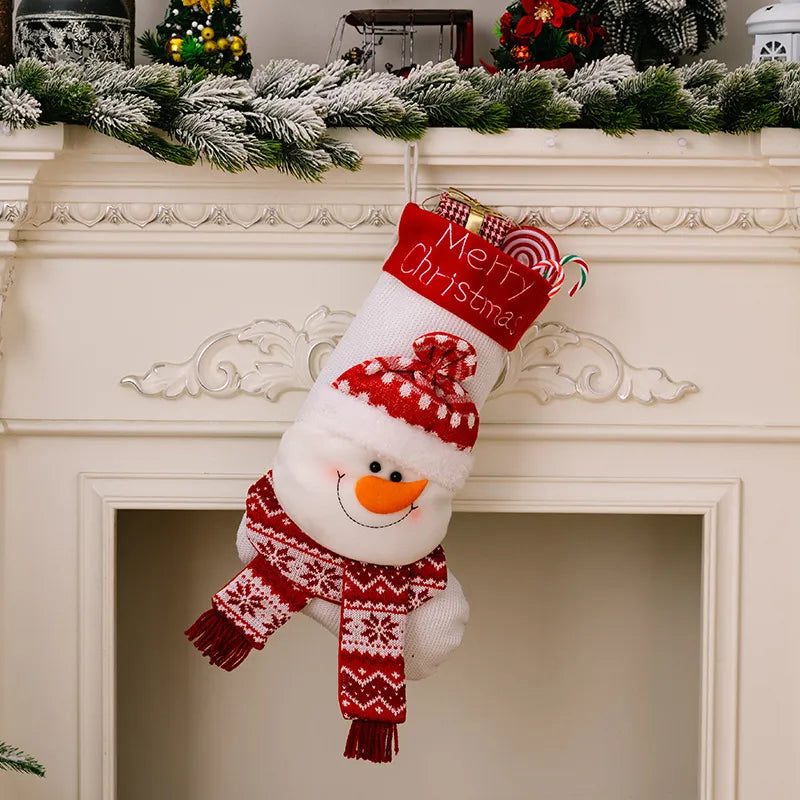 3D Knit Christmas Character Stocking
