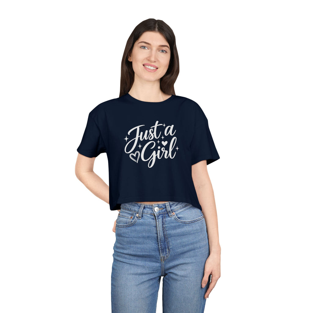 Just a Girl Crop Tee