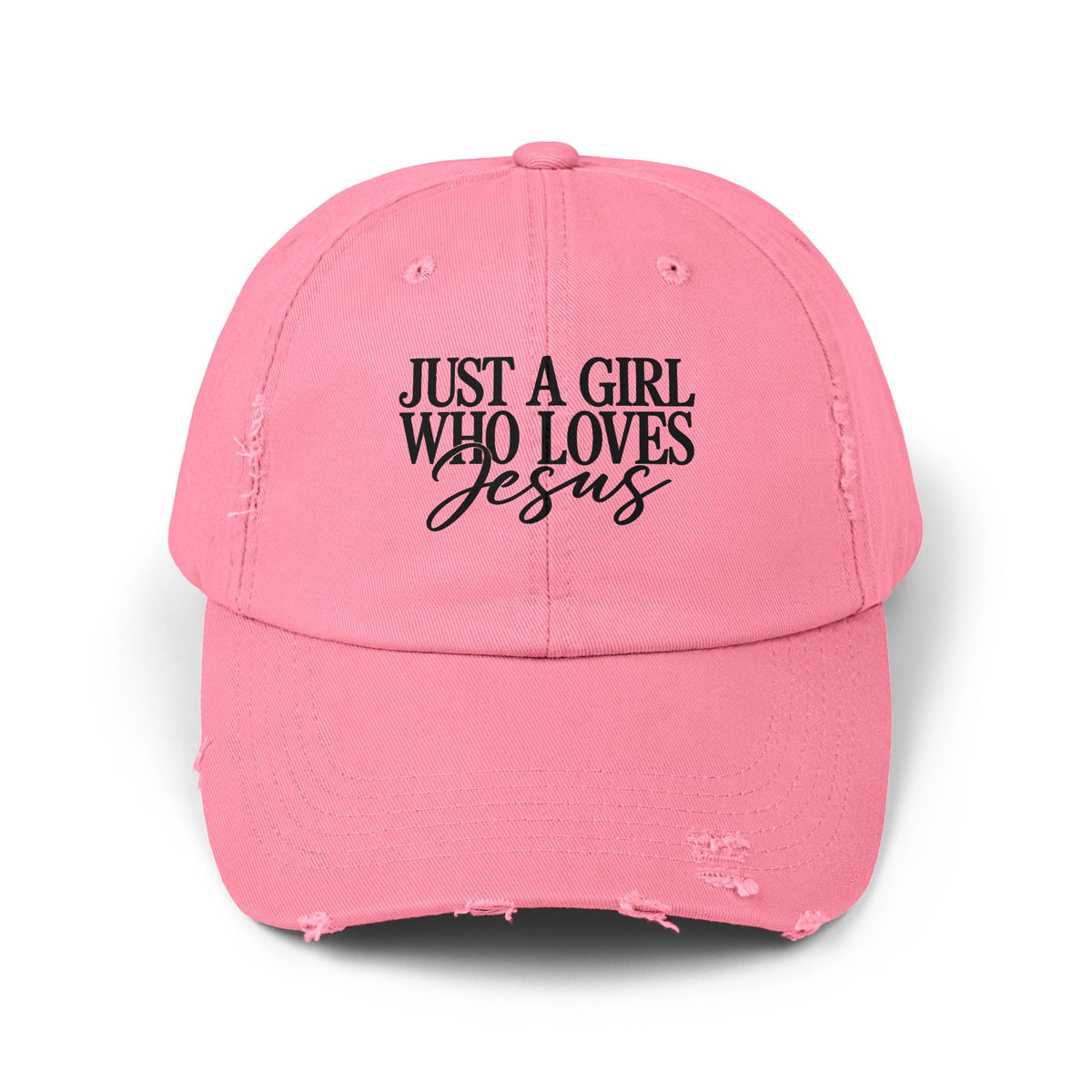 Just a Girl Who Loves Jesus Distressed Faith Cap