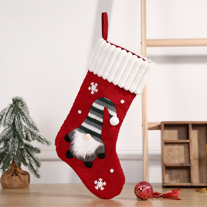 Festive Gnome Christmas Stocking