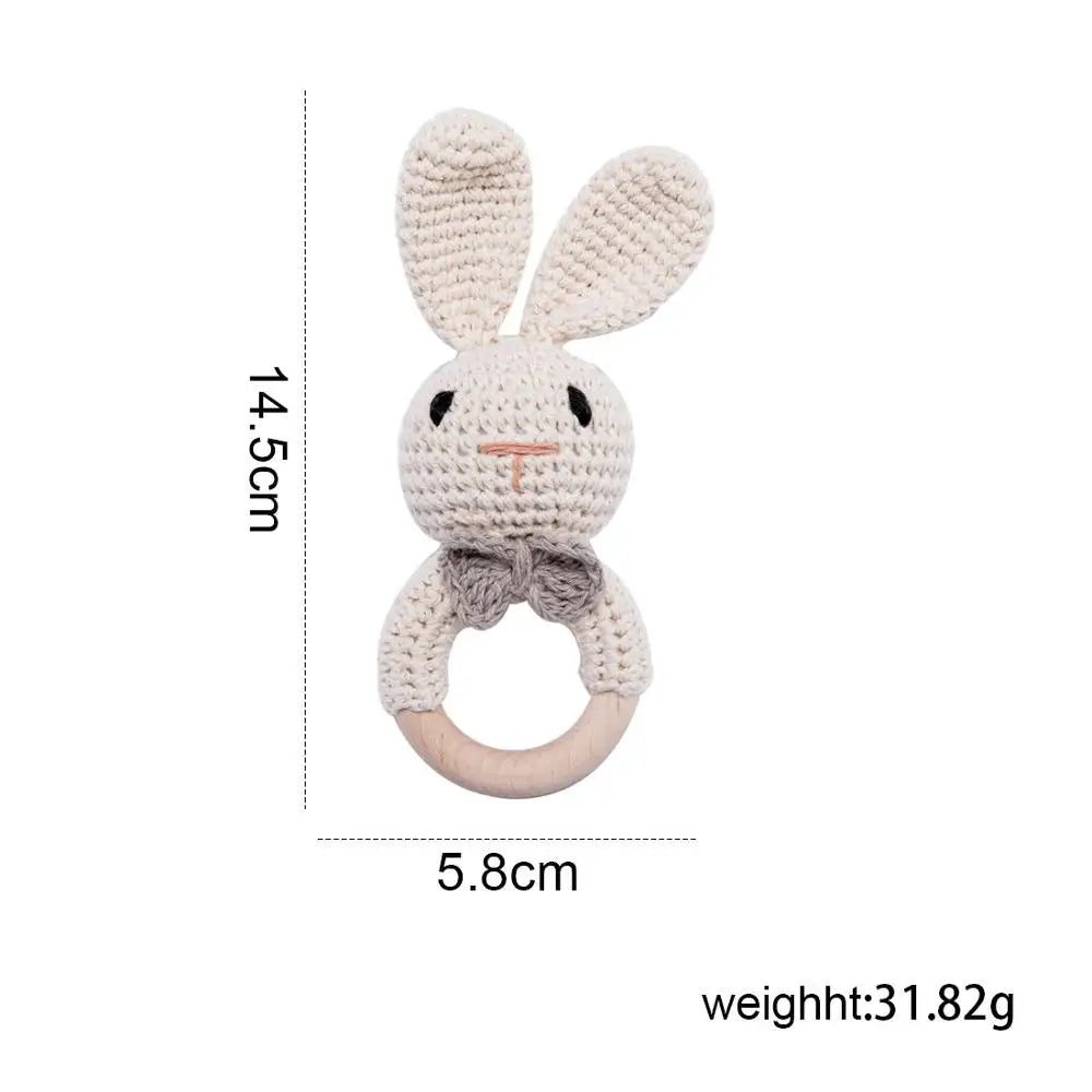 Crochet Animal Baby Teether & Rattle