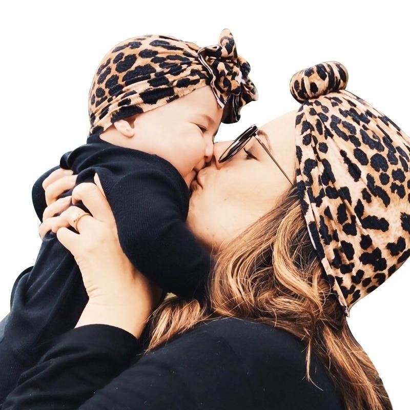 Beautifully Spotted™ Mommy & Me Turban Bow Set