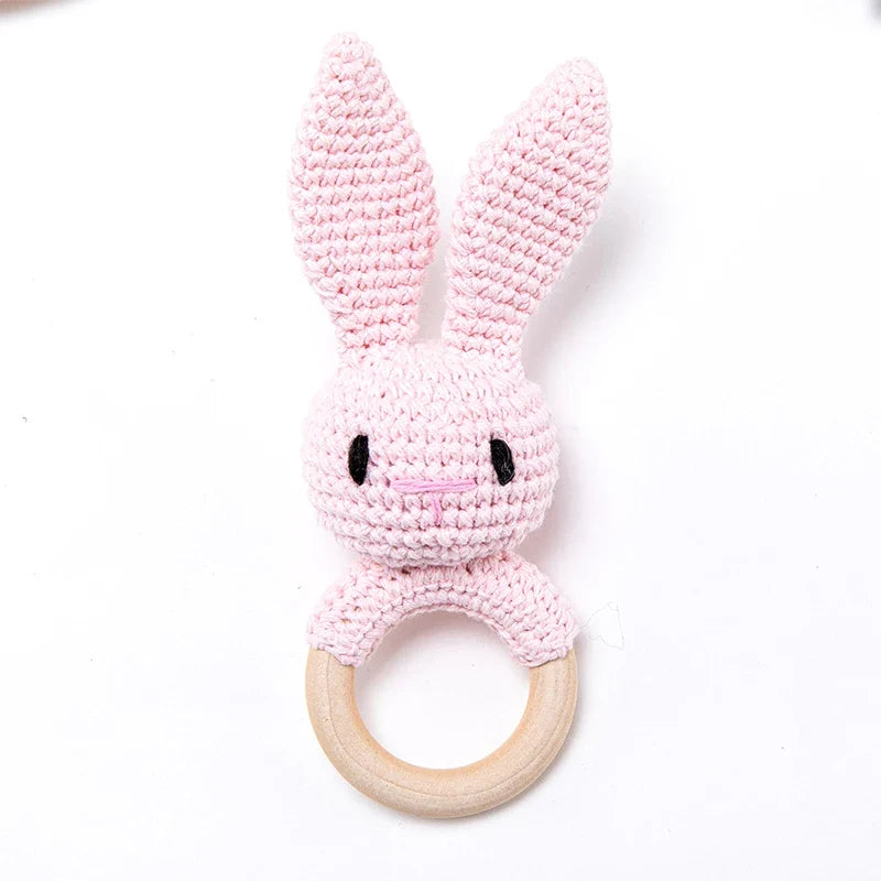 Crochet Animal Baby Teether & Rattle