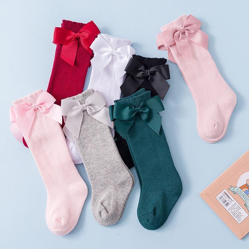 Little Luxe Bow Knee-High Socks for Girls | Soft & Sweet Boutique Style