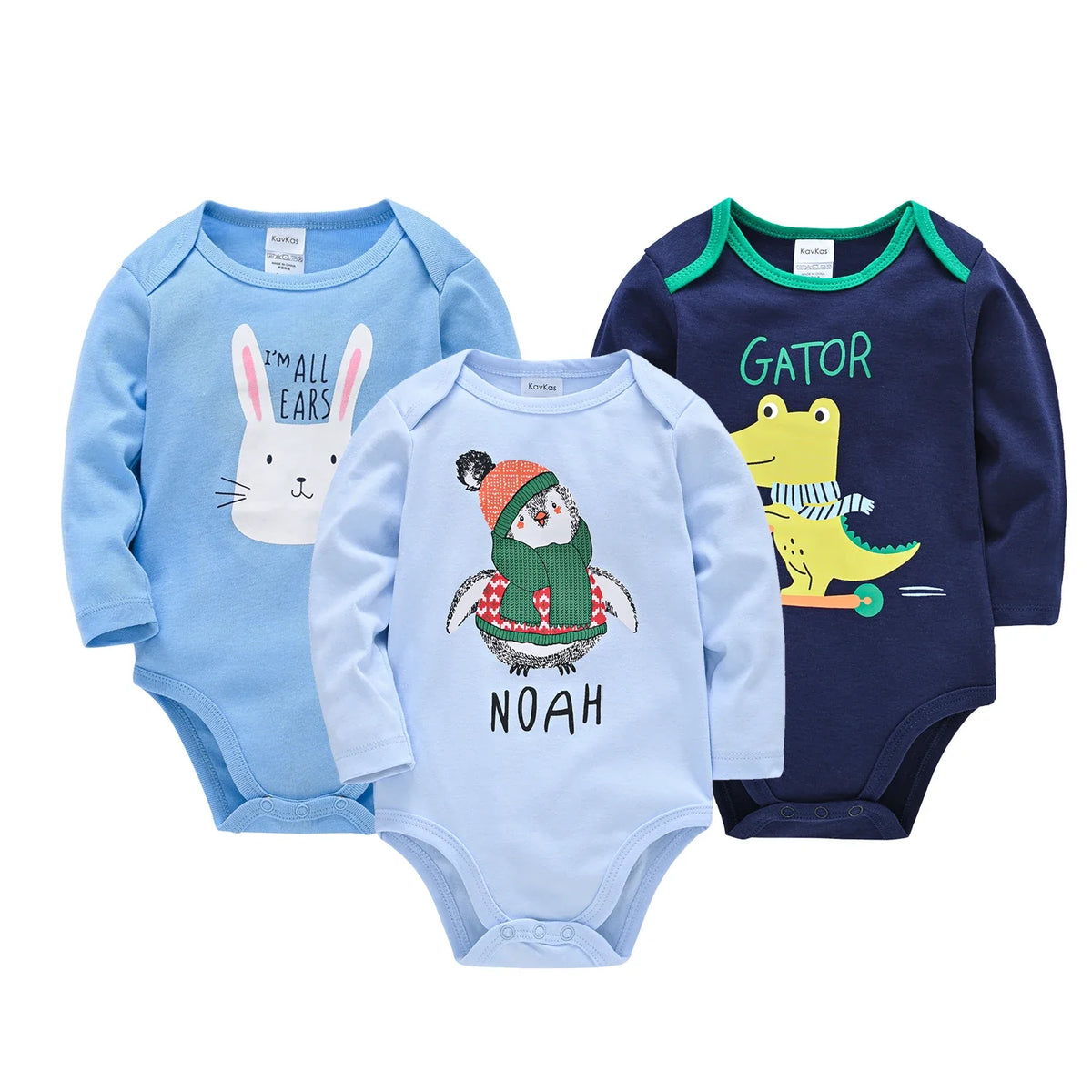 Lil Dudes 6-Piece Baby Boy Long-Sleeve Bodysuit Set