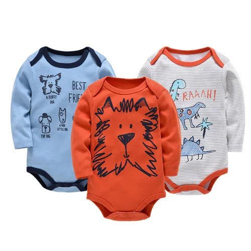 Lil Dudes 6-Piece Baby Boy Long-Sleeve Bodysuit Set