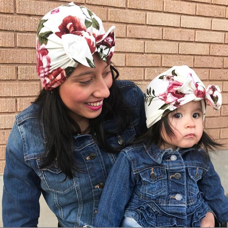 Beautifully Spotted™ Mommy & Me Turban Bow Set