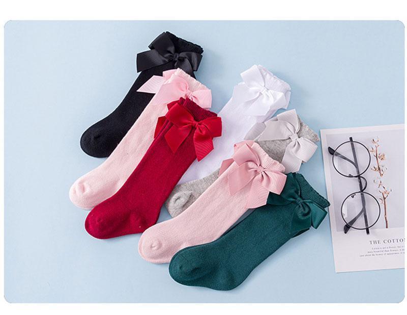 Little Luxe Bow Knee-High Socks for Girls | Soft & Sweet Boutique Style