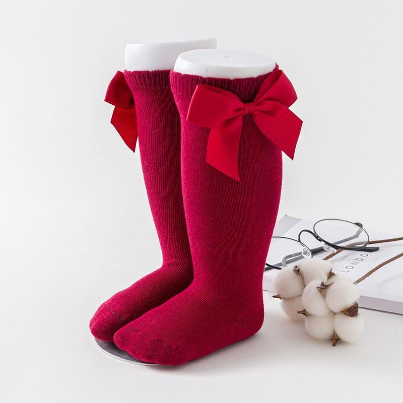 Little Luxe Bow Knee-High Socks for Girls | Soft & Sweet Boutique Style