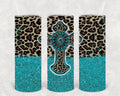 Turquoise Wild | Leopard Cross 20 oz Tumbler