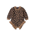 Beautifully Spotted™ Leopard Knit Long Sleeve Baby Romper