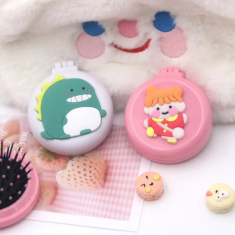 Mini Folding Mirror & Hairbrush Stocking Stuffer