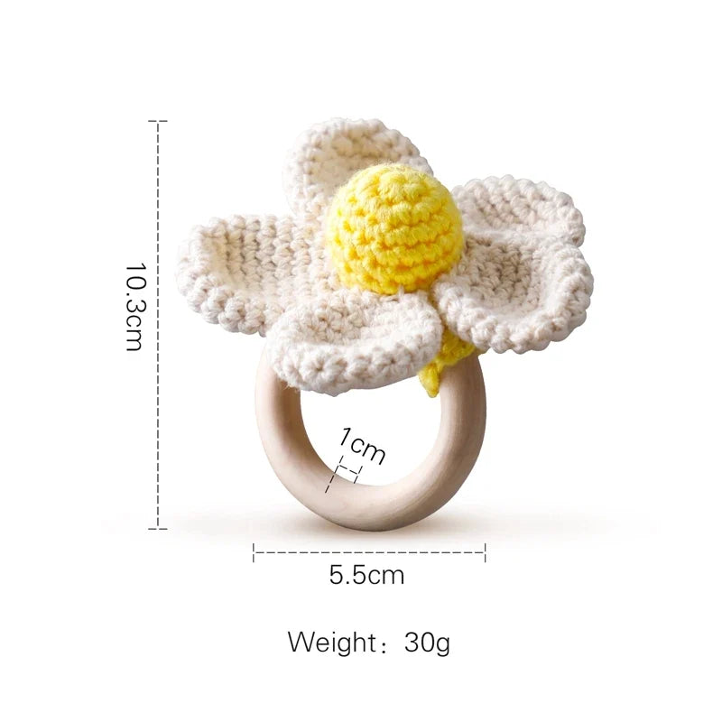 Crochet Animal Baby Teether & Rattle
