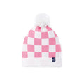Beautifully Spotted™ Pink Checker Knit Baby Beanie