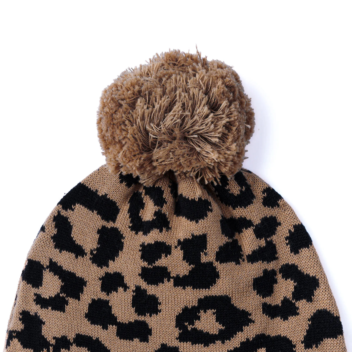 Beautifully Spotted™ Leopard Pom Baby Beanie