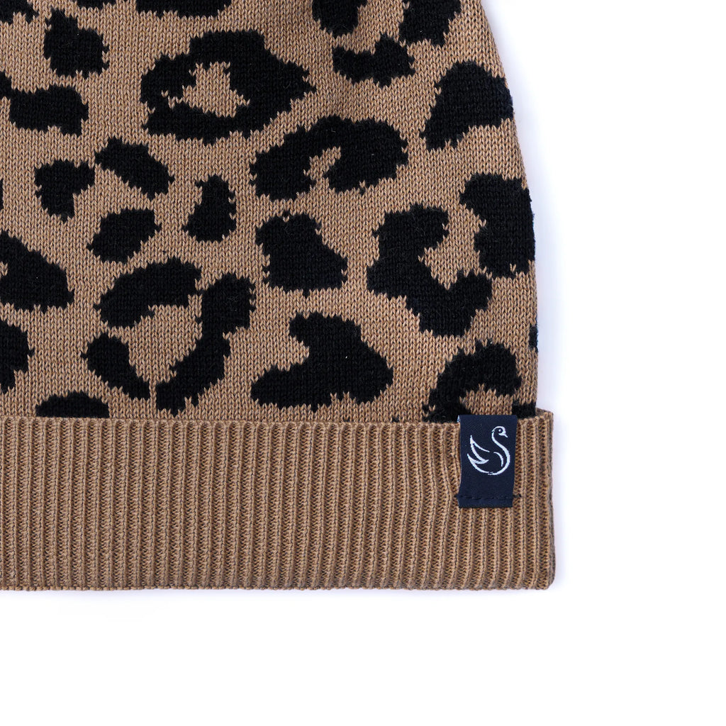 Beautifully Spotted™ Leopard Pom Baby Beanie