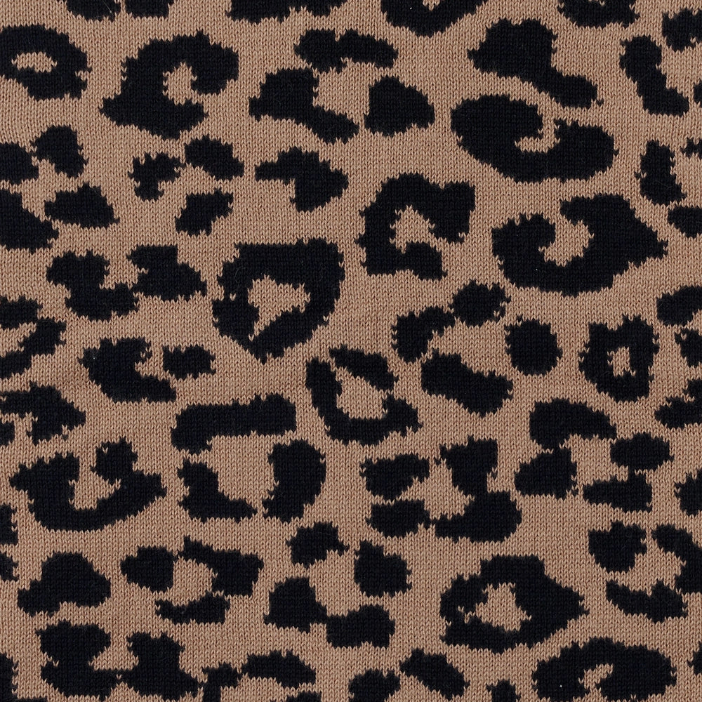 Beautifully Spotted™ Classic Knit Baby Bow Headband – Leopard