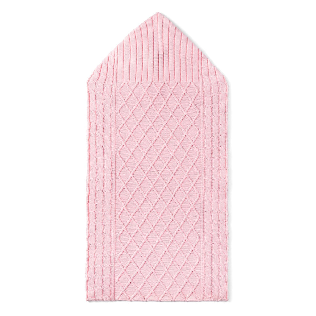 Beautifully Spotted™ Sweet Dreams Cable Knit Baby Sleep Sack – Pink