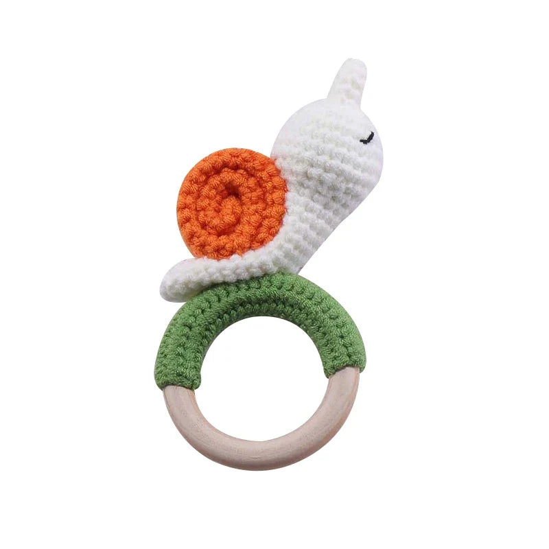 Crochet Animal Baby Teether & Rattle