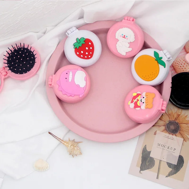 Mini Folding Mirror & Hairbrush Stocking Stuffer