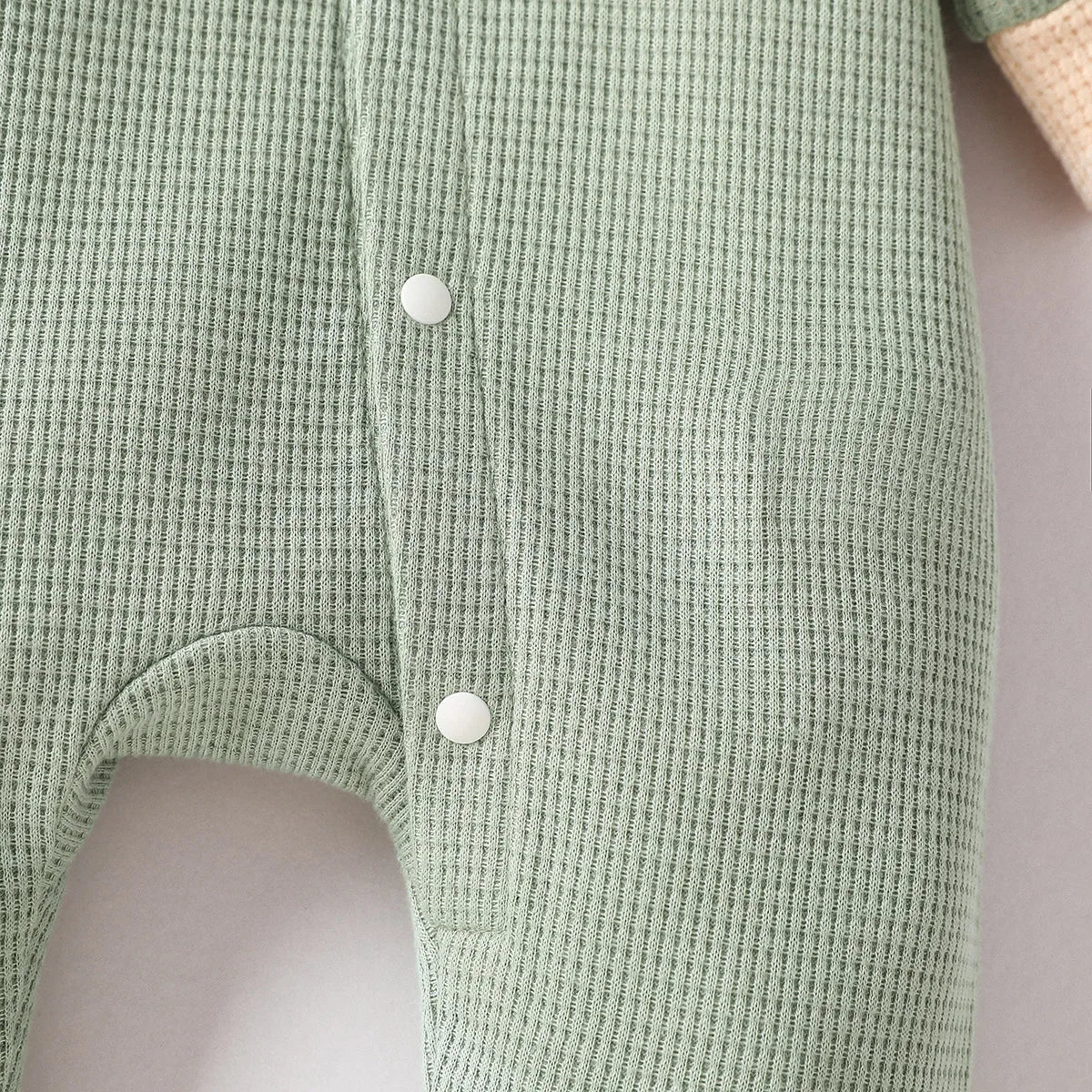 Lil Dudes Baby Boy Waffle Knit Long-Sleeve Romper