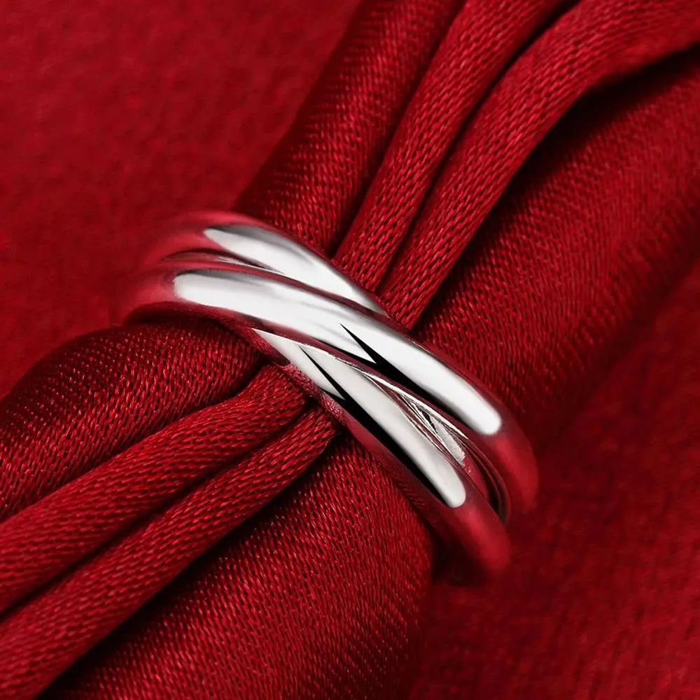 Beautifully Intertwined 925 Sterling Silver Ring