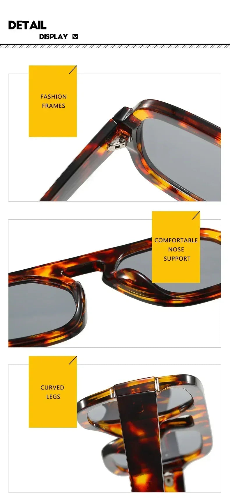 Beautifully Spotted Oversized Square Shades