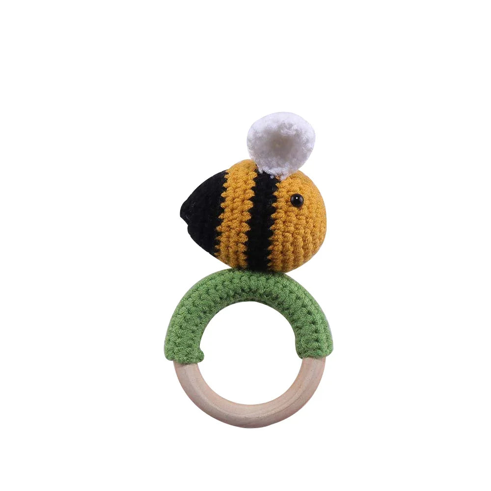 Crochet Animal Baby Teether & Rattle