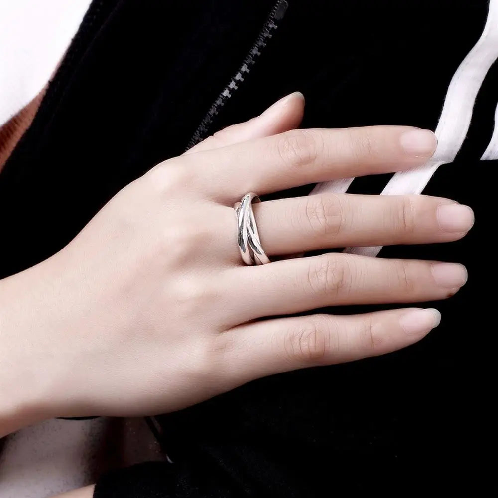 Beautifully Intertwined 925 Sterling Silver Ring