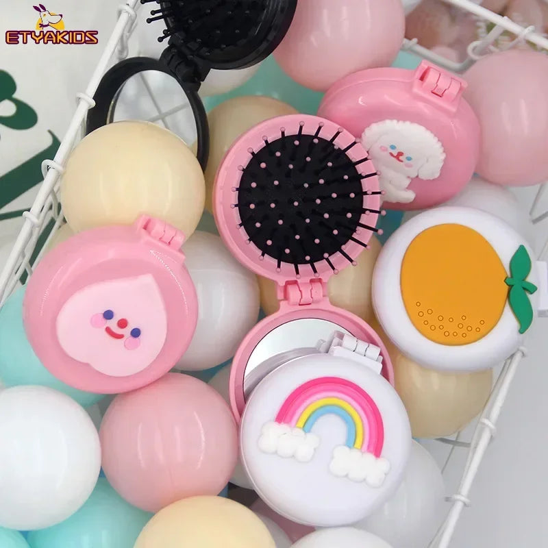Mini Folding Mirror & Hairbrush Stocking Stuffer