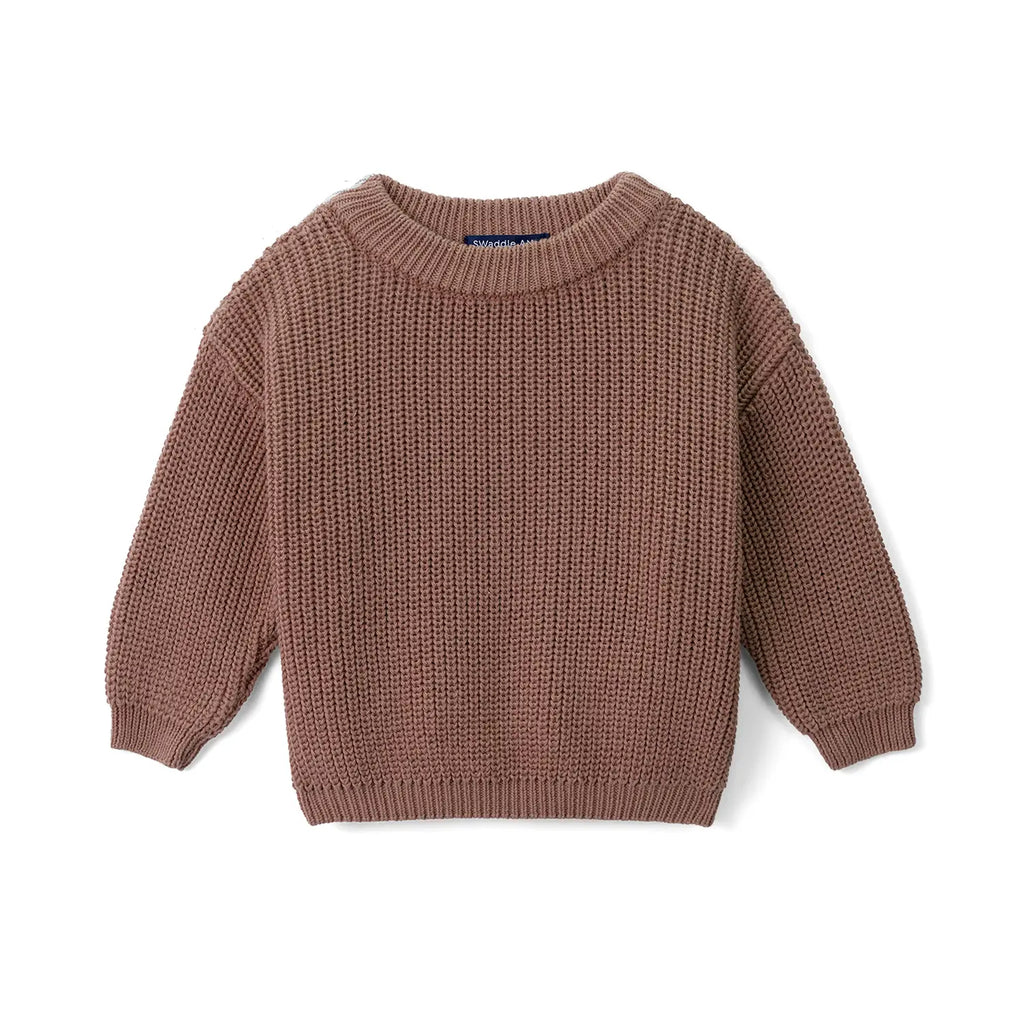 Beautifully Spotted™ Cozy Knit Baby & Toddler Sweater – Mocha