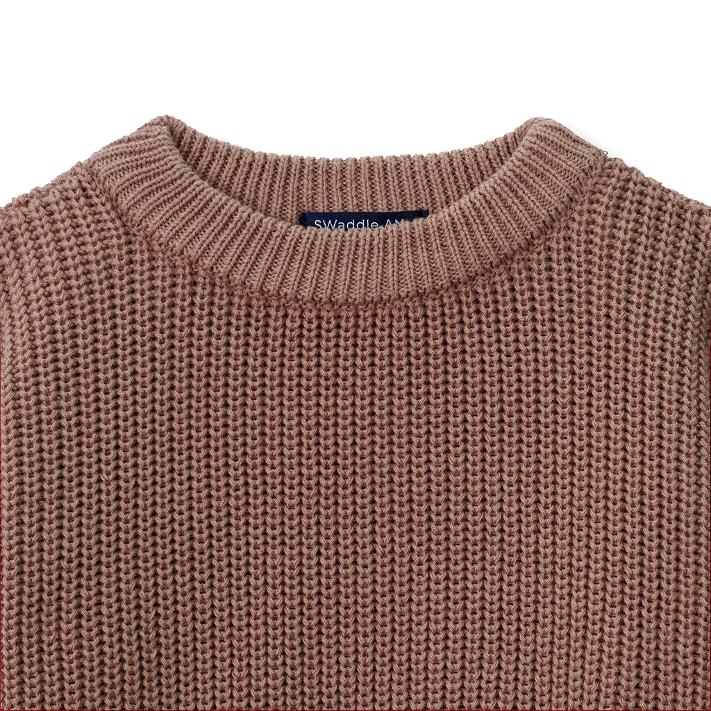 Beautifully Spotted™ Cozy Knit Baby & Toddler Sweater – Mocha