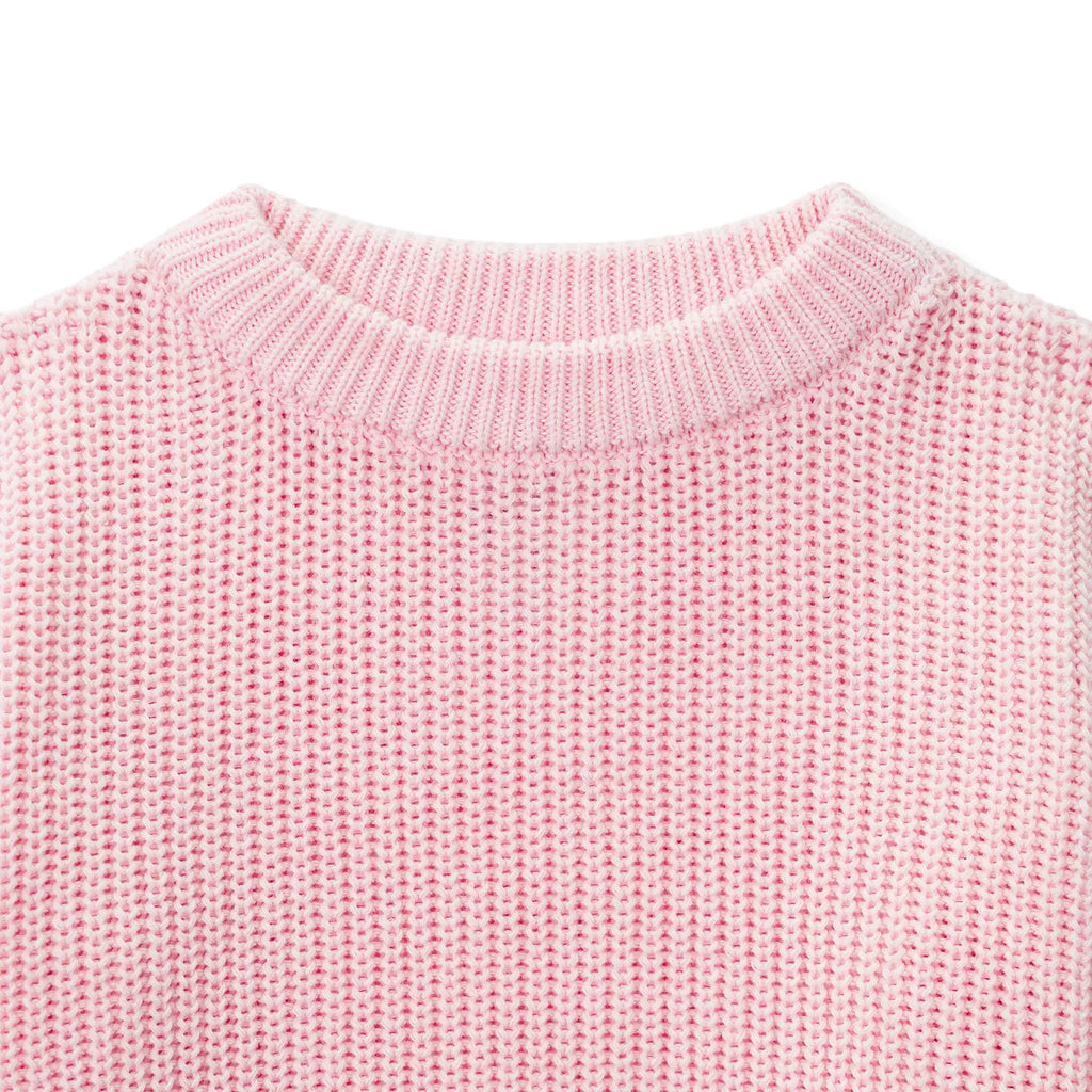 Beautifully Spotted™ Cozy Knit Baby & Toddler Sweater – Pretty in Pink