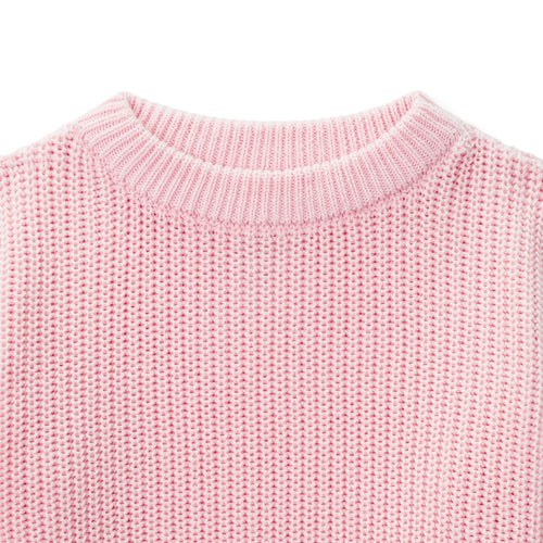 Beautifully Spotted™ Cozy Knit Baby & Toddler Sweater – Pretty in Pink
