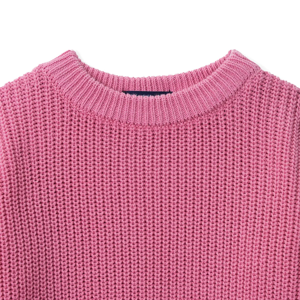 Beautifully Spotted™ Cozy Knit Baby & Toddler Sweater – Rose Pink