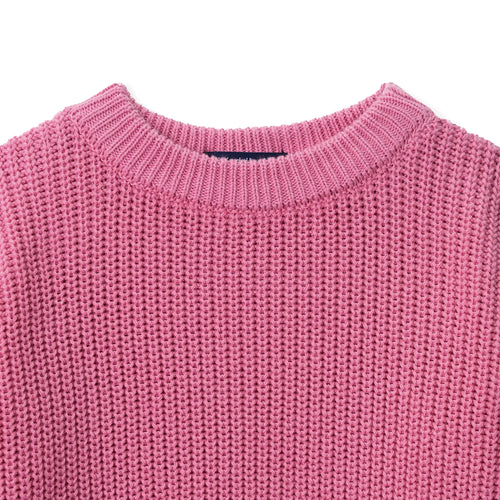 Beautifully Spotted™ Cozy Knit Baby & Toddler Sweater – Rose Pink
