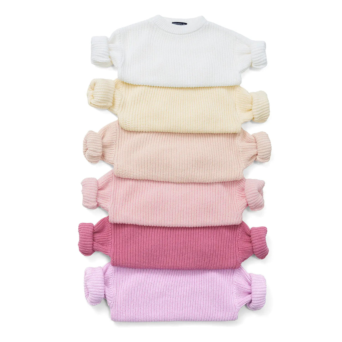 Beautifully Spotted™ Cozy Knit Baby & Toddler Sweater – Pretty in Pink