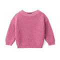 Beautifully Spotted™ Cozy Knit Baby & Toddler Sweater – Rose Pink