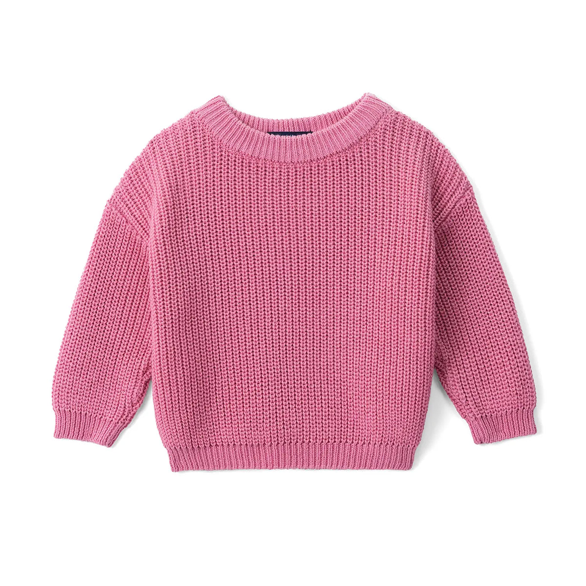 Beautifully Spotted™ Cozy Knit Baby & Toddler Sweater – Rose Pink