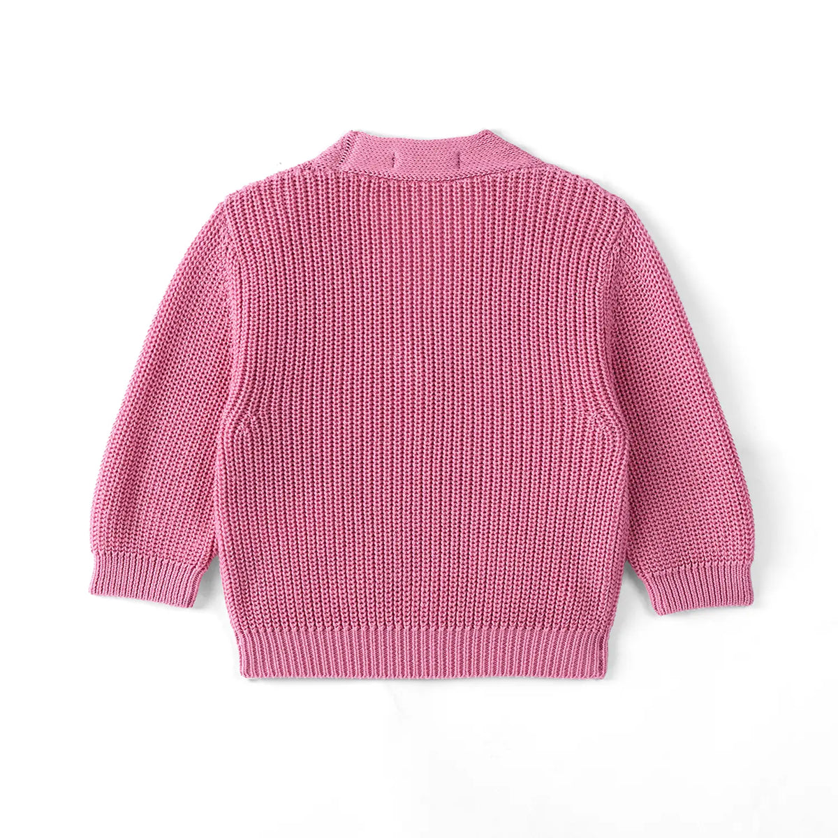 Beautifully Spotted™ Classic Knit Baby & Toddler Cardigan – Rose Pink