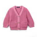 Beautifully Spotted™ Classic Knit Baby & Toddler Cardigan – Rose Pink