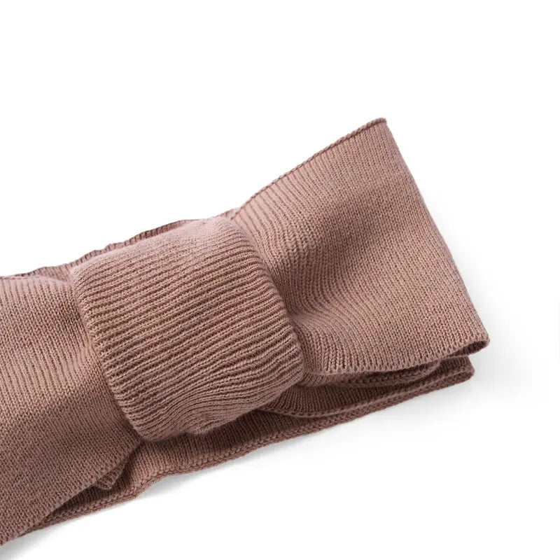 Beautifully Spotted™ Cozy Knit Topknot – Mocha