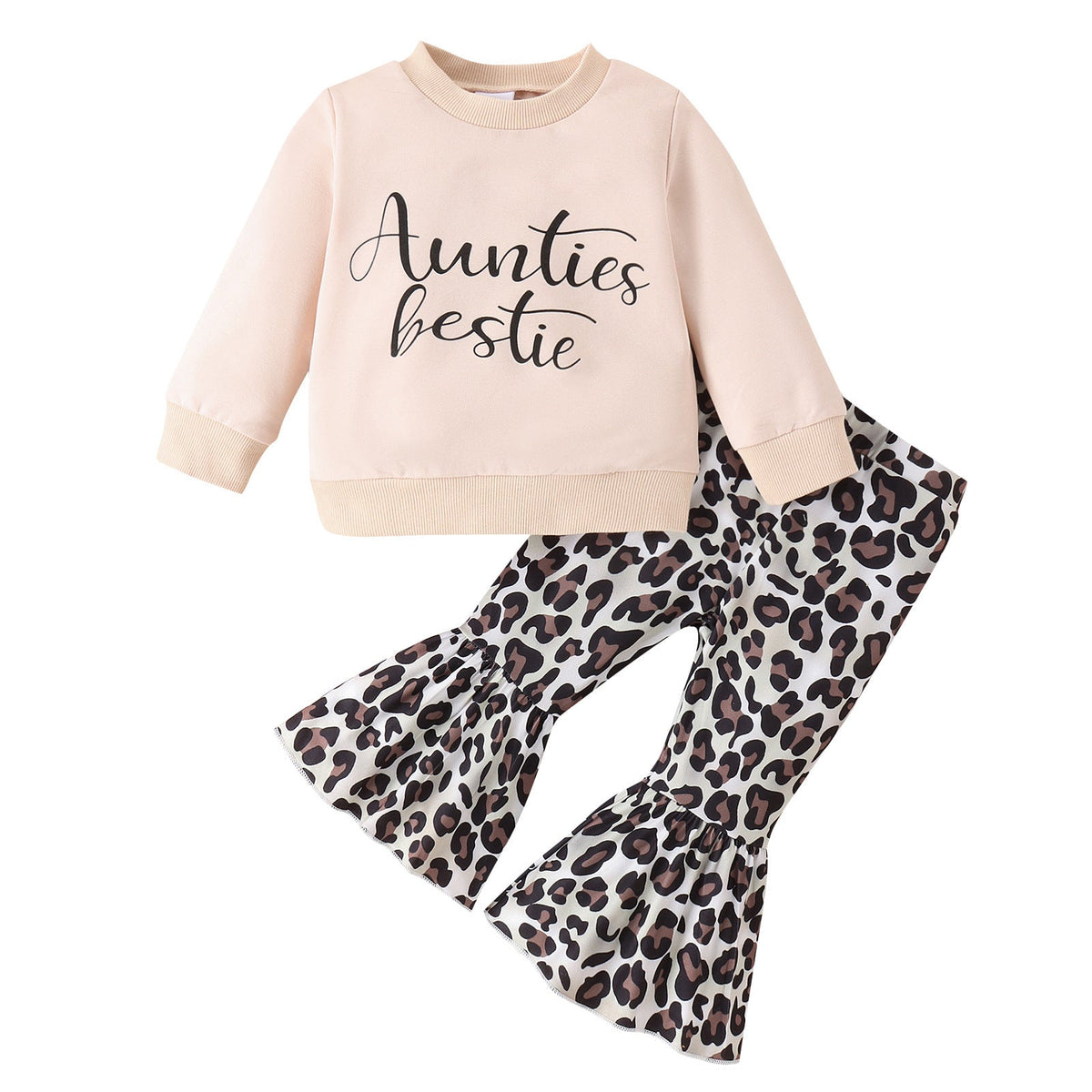 Mama’s & Auntie’s Bestie Leopard Bell Bottom Set