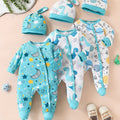 6pcs Baby Footed Onesie Set with HaLittle Dreamer 6-Piece Footed Onesie & Hat Set